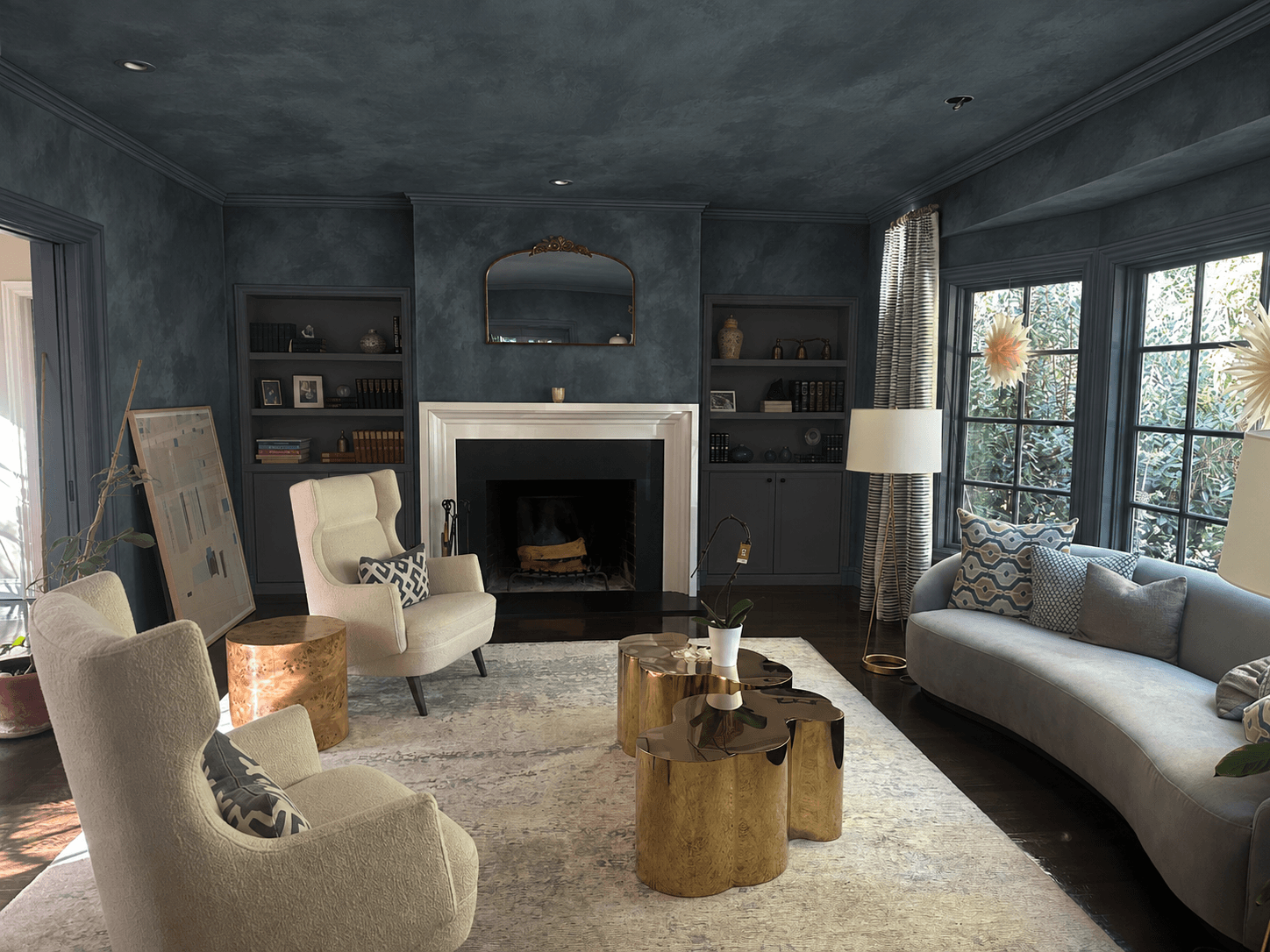 The room rendered in Bayou lime wash